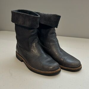 Roots Tribe Leather Roll Over Boots
